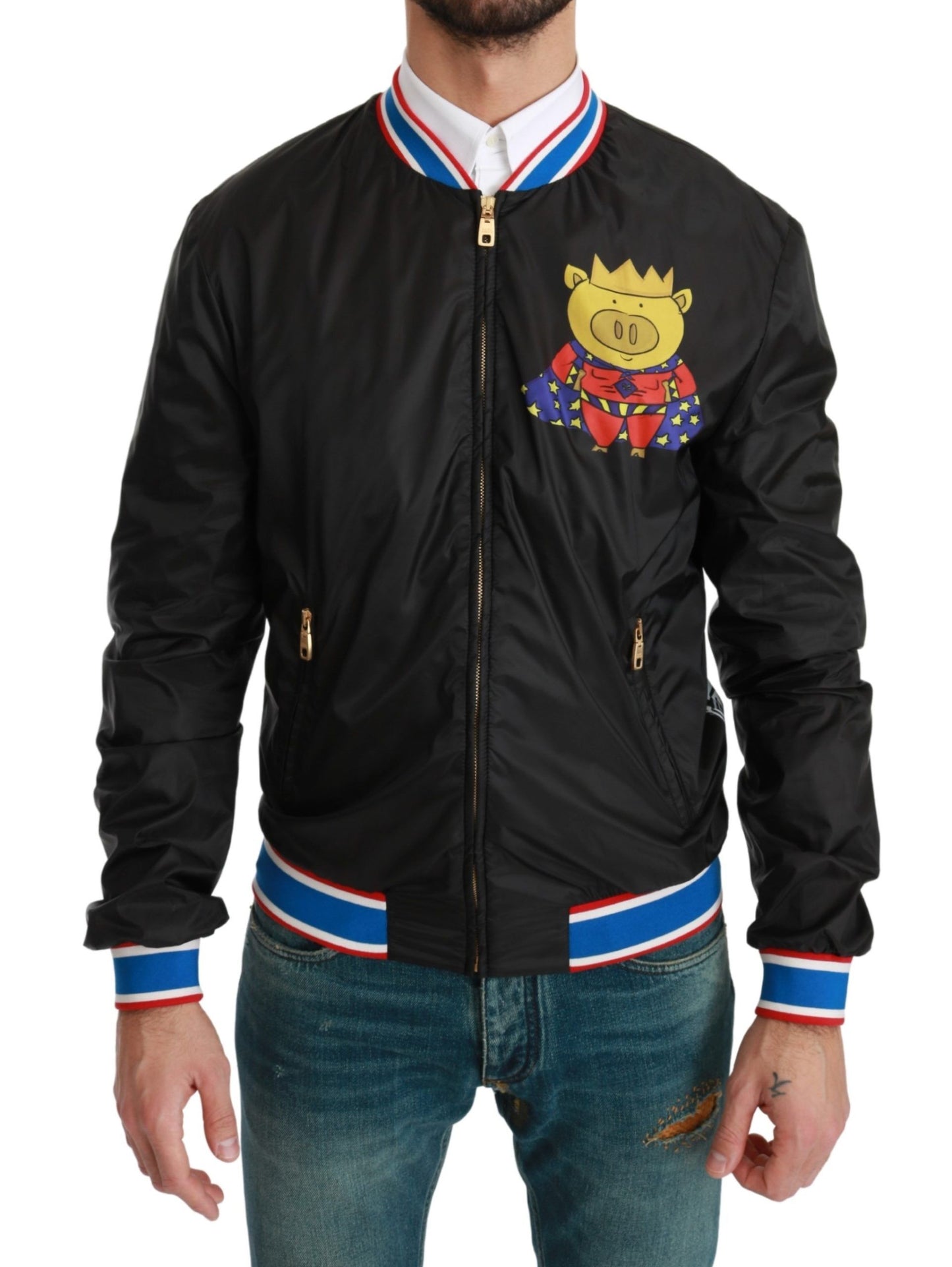 Dolce & Gabbana Elegante Bomberjacke mit Multicolor-Motiv