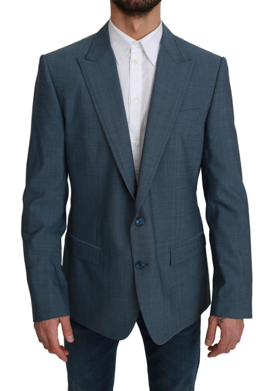 Dolce &amp; Gabbana Elegant light blue blazer in slim fit