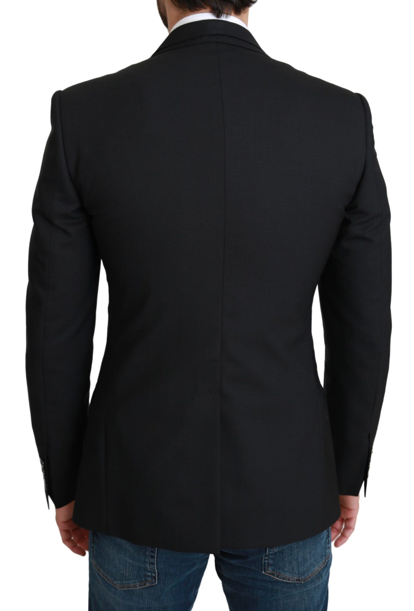 Dolce & Gabbana Eleganter schwarzer formeller Blazer aus Schurwolle