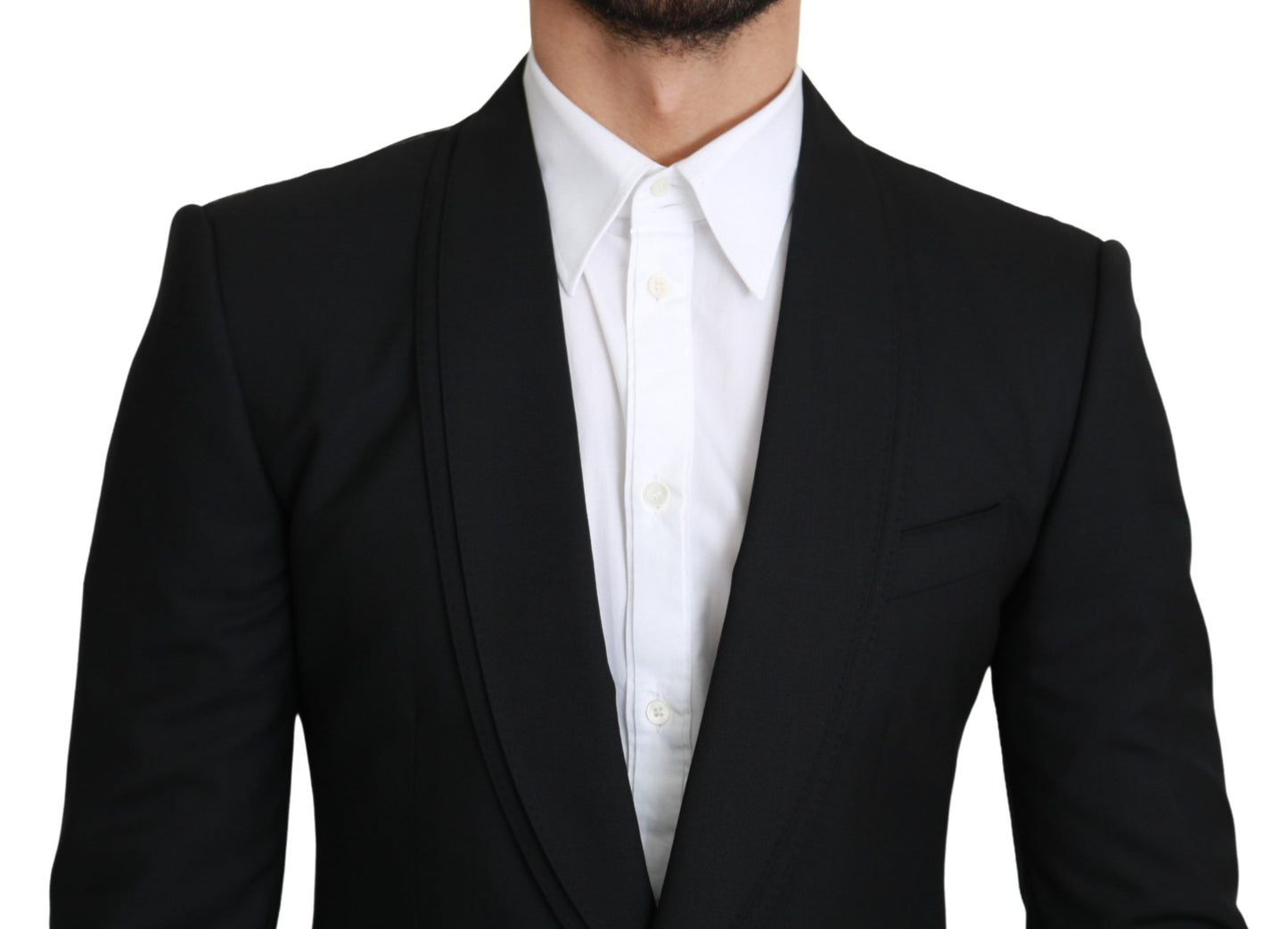 Dolce & Gabbana Eleganter schwarzer formeller Blazer aus Schurwolle