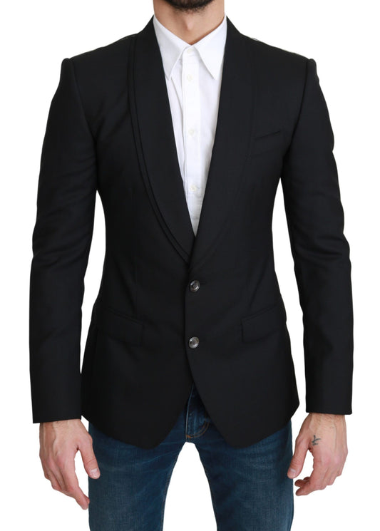 Dolce &amp; Gabbana Elegant black formal blazer in virgin wool