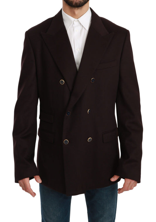 Dolce &amp; Gabbana Elegant burgundy Taormina blazer made of cashmere