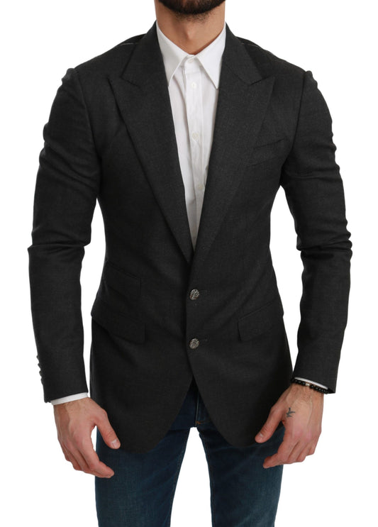 Dolce &amp; Gabbana Elegant Grey Slim Fit Blazer