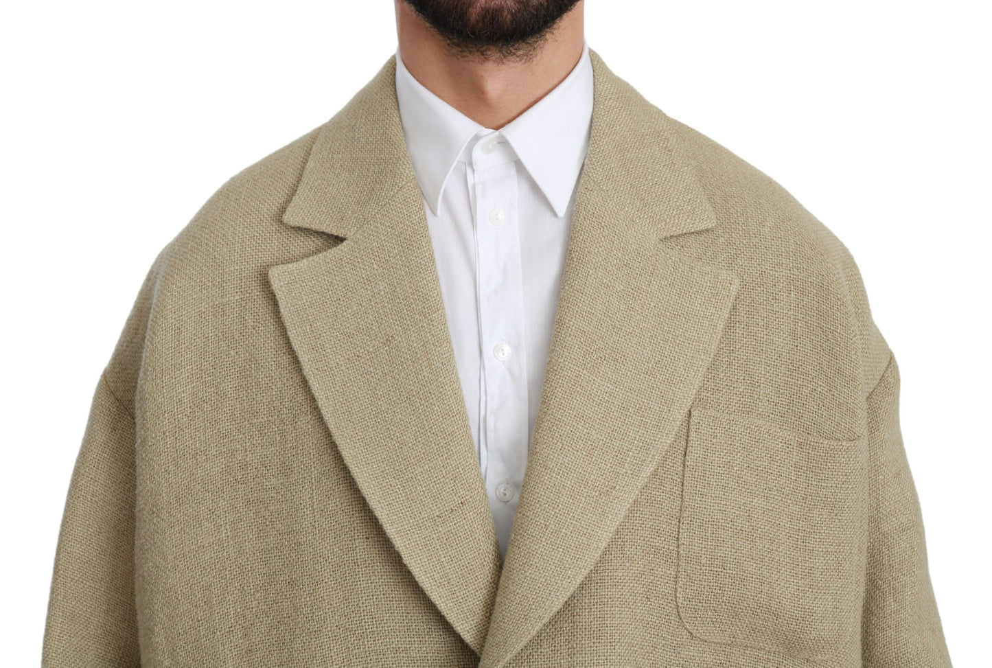 Dolce &amp; Gabbana Chic single-breasted jute blazer in beige