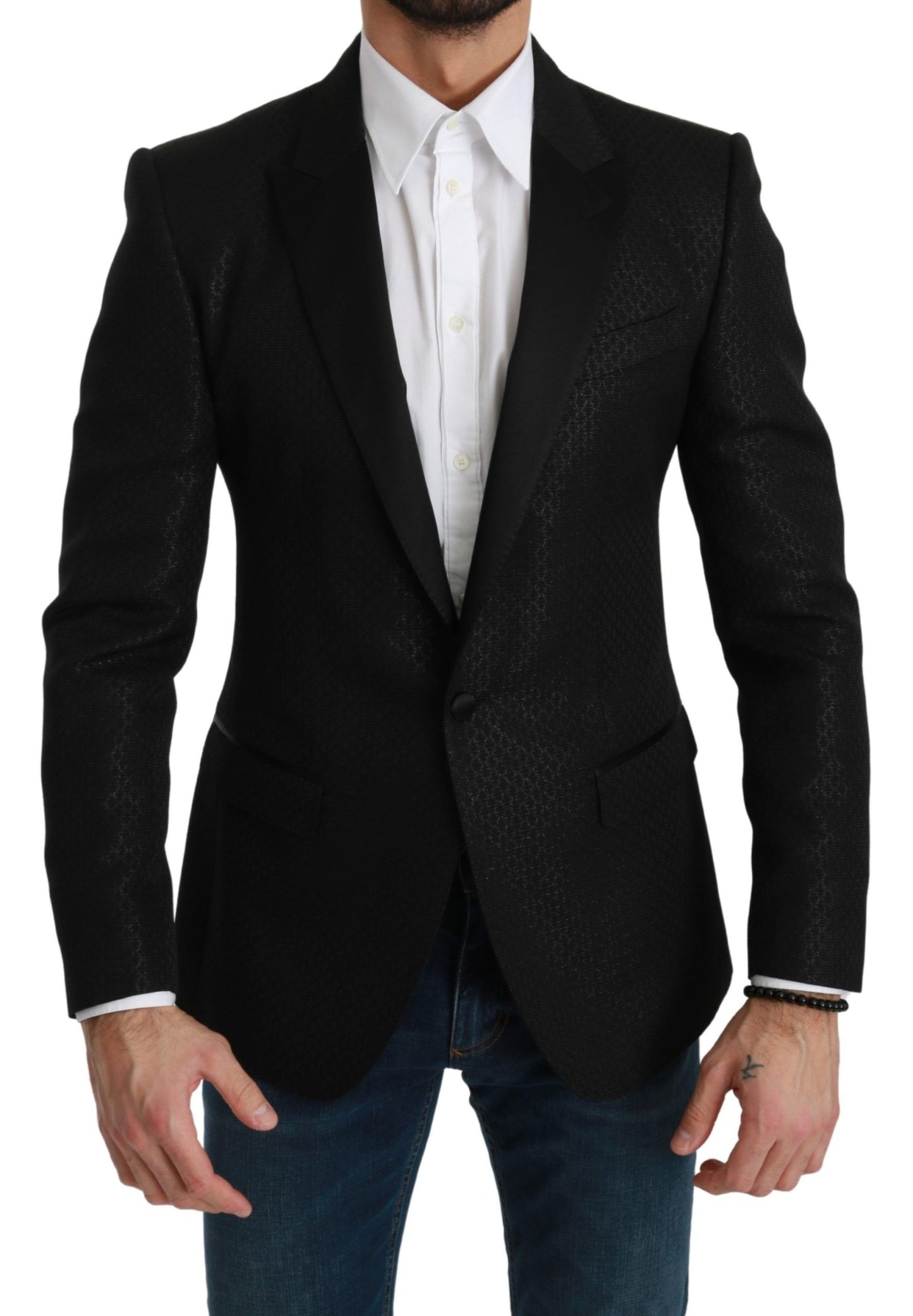 Dolce &amp; Gabbana Slim Fit Martini Blazer Jacket Black