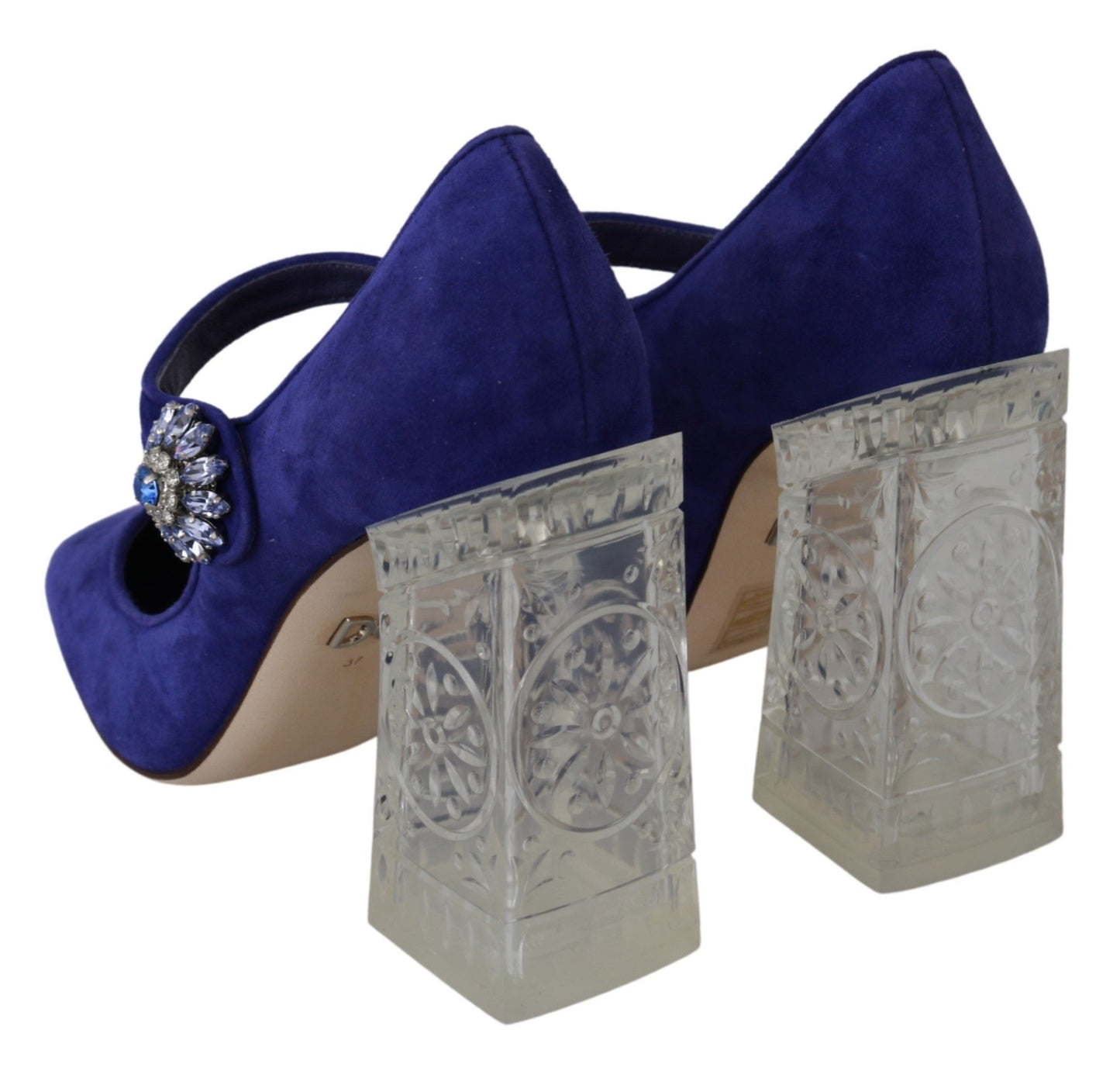 Dolce &amp; Gabbana Elegant Purple Suede Mary Janes Pumps