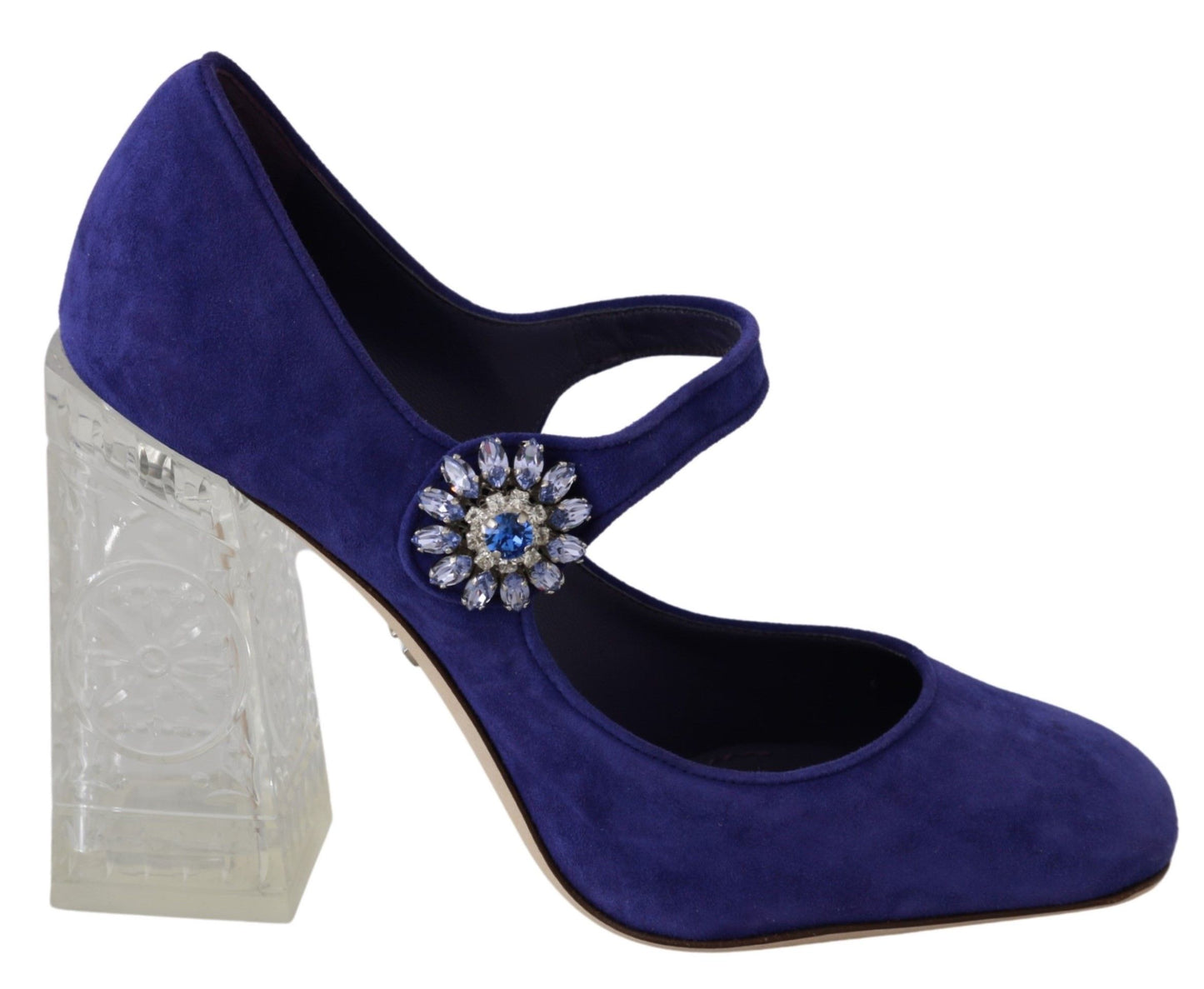 Dolce &amp; Gabbana Elegant Purple Suede Mary Janes Pumps