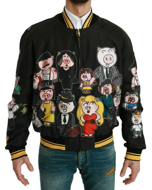 Dolce &amp; Gabbana Multicolor Motif Bomber Style -takki