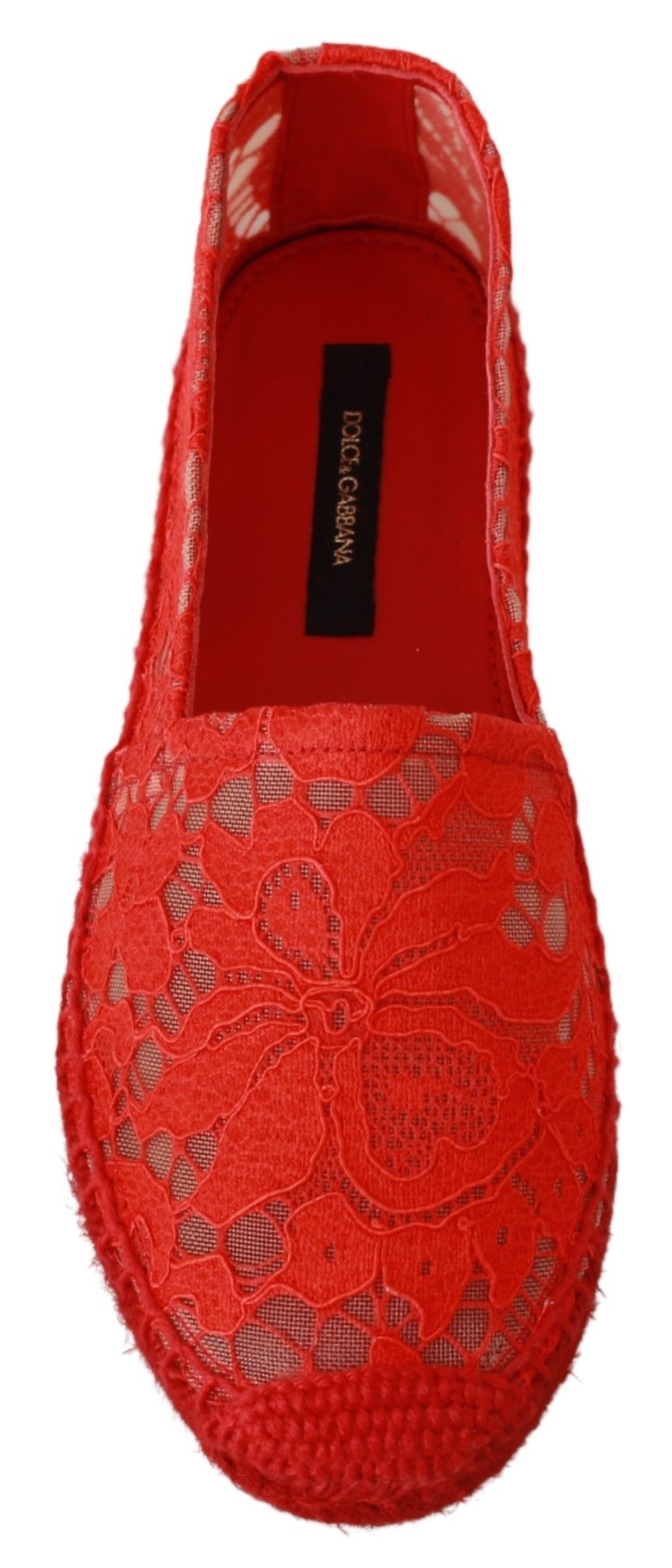 Dolce &amp; Gabbana Red Viscose Espadrilles litteät kengät