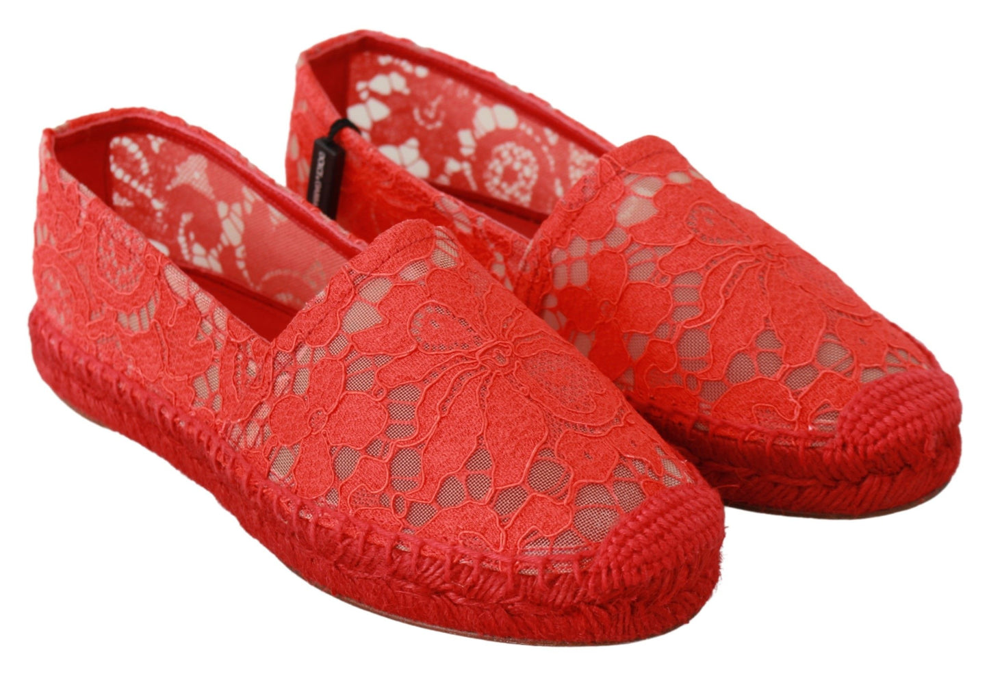 Dolce &amp; Gabbana Red Viscose Espadrilles litteät kengät