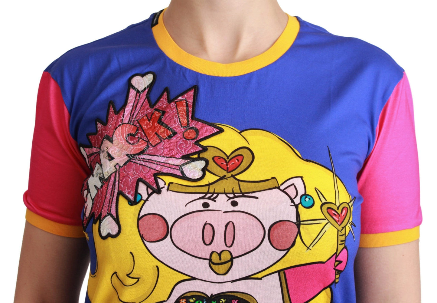 Dolce & Gabbana Schickes Baumwoll-T-Shirt mit Rundhalsausschnitt und Supergirl-Motiv