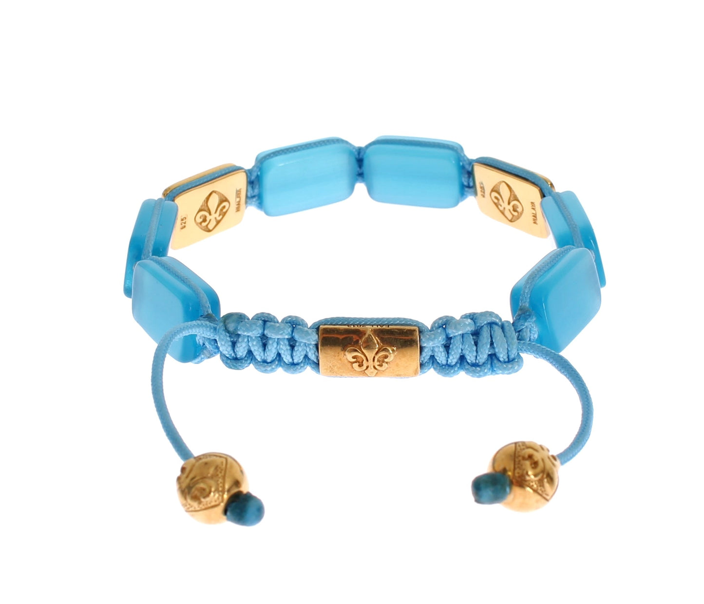 Nialaya Elegant bracelet with blue opal and diamonds