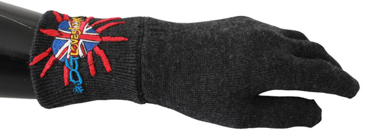 Dolce &amp; Gabbana Grey Virgin Wool Unisex Gloves