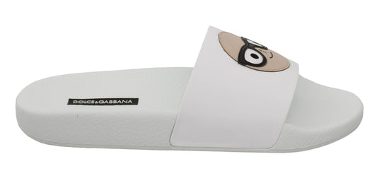 Dolce &amp; Gabbana Chic White Slide -sandaalit - ylelliset kesäkengät