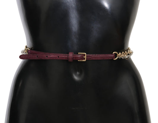 Dolce &amp; Gabbana Crystal-Embellished Waist Belt in Purple