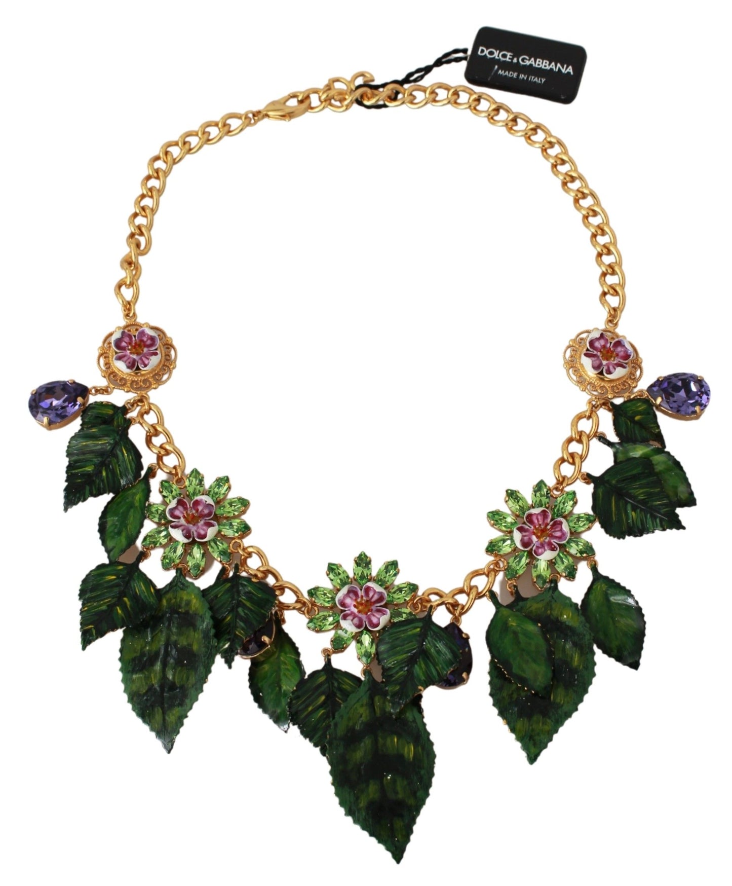 Dolce &amp; Gabbana Elegant Flower Necklace Sicily Charm Kaulakoru