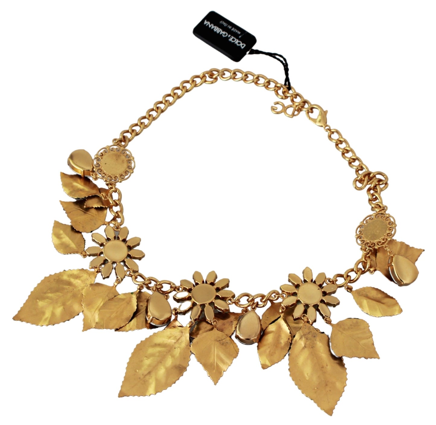 Dolce &amp; Gabbana Elegant Flower Necklace Sicily Charm Kaulakoru