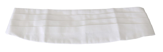 Dolce &amp; Gabbana Elegant white silk cummerbund