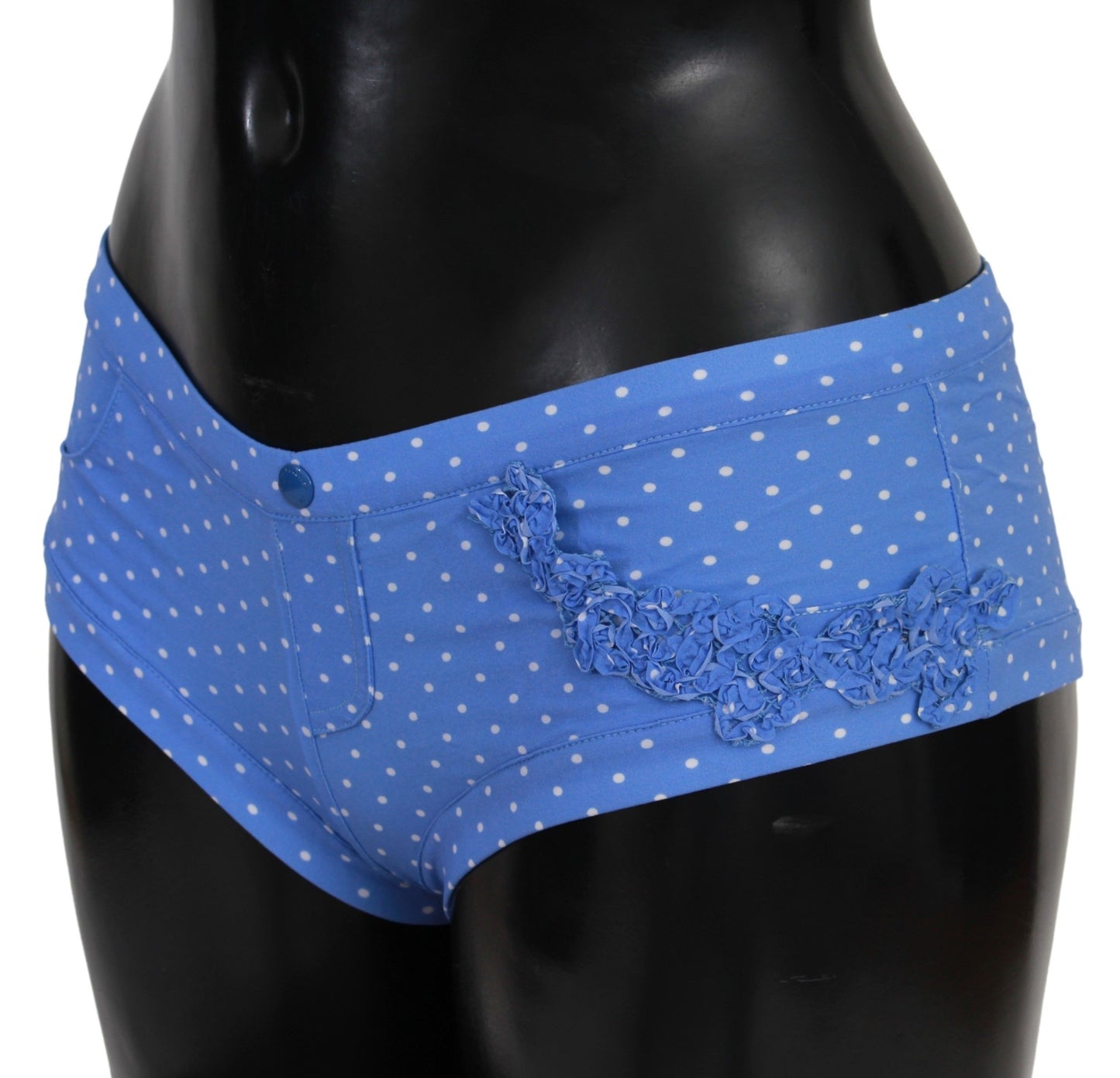 Ermanno Scervino Chic blue dotted designer bikini set