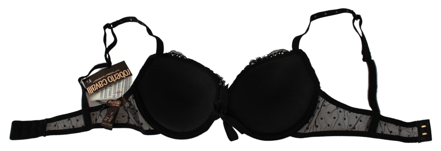 Roberto Cavalli Elegant push-up bra in black lace