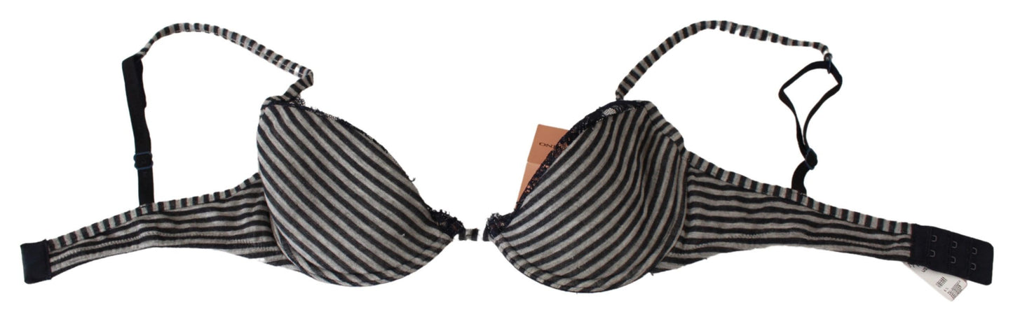 Ermanno Scervino Blue striped lace Reggiseno bra