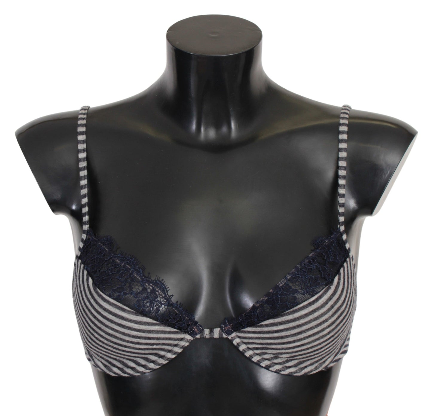 Ermanno Scervino Blue striped lace Reggiseno bra