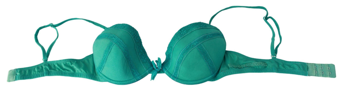 Ermanno Scervino Luxurious push-up bra in green cotton