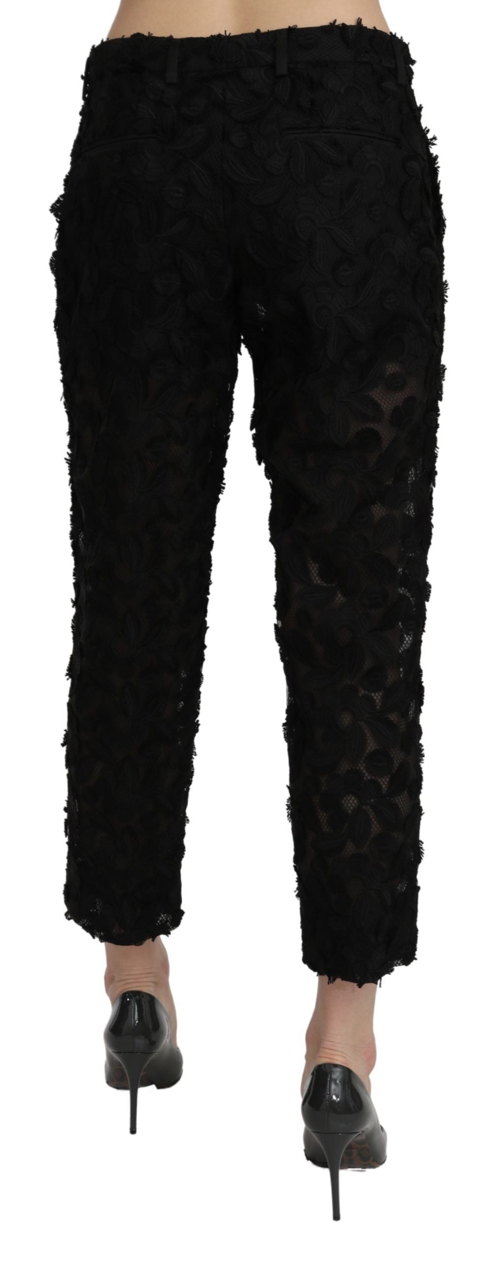 Dolce &amp; Gabbana Elegant straight cut lace trousers