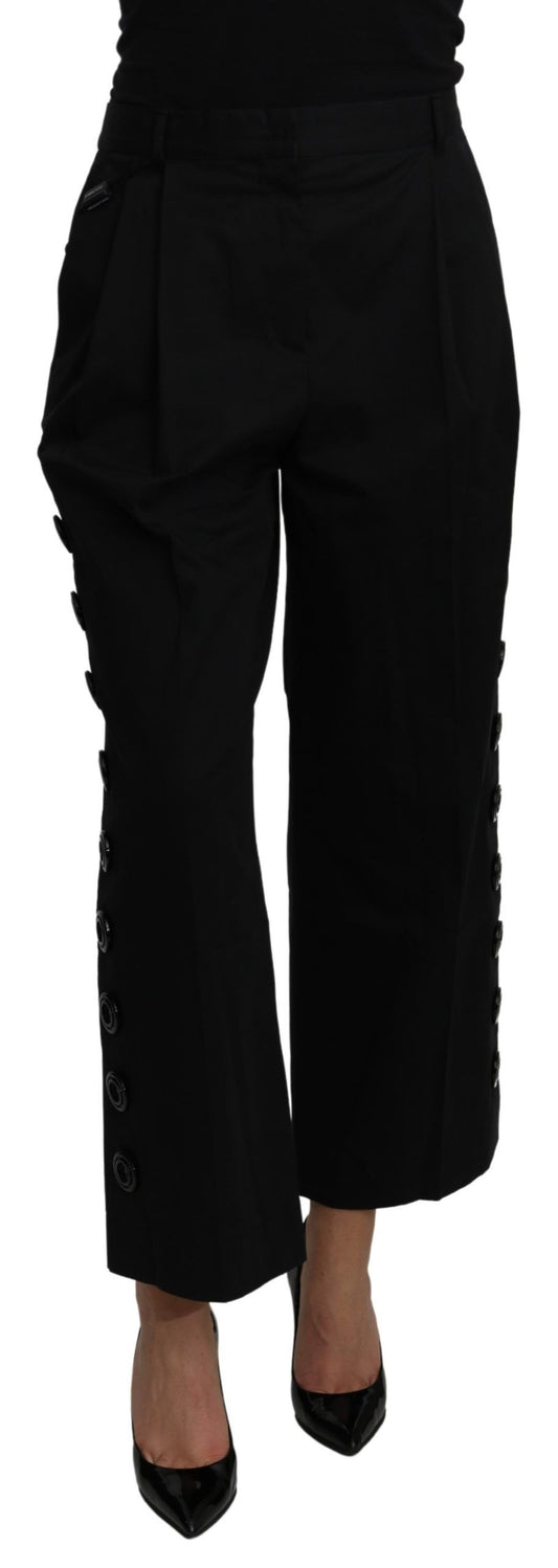 Dolce & Gabbana Elegante Cropped Pants mit hoher Taille