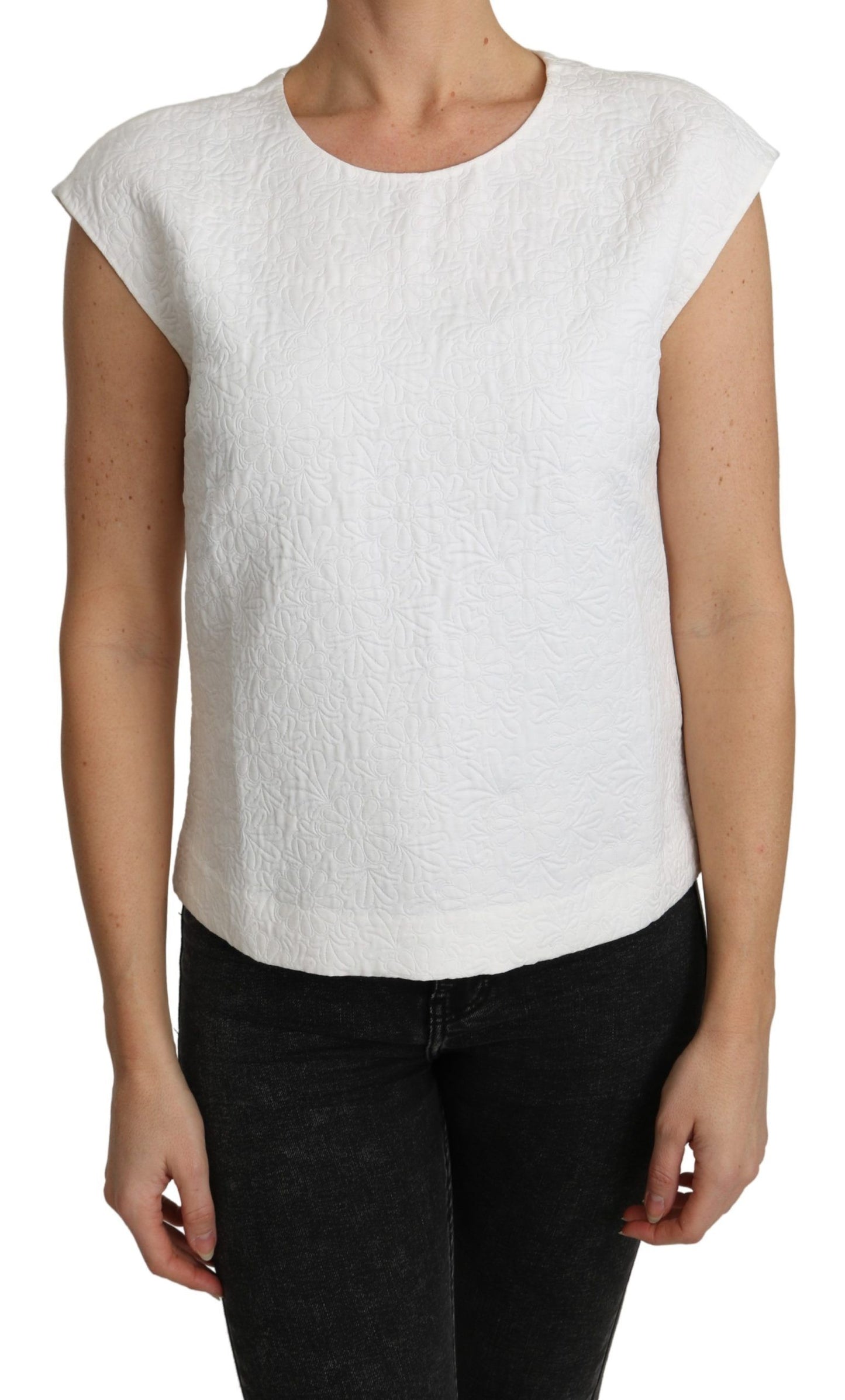 Dolce &amp; Gabbana Elegant blouse in white cotton blend