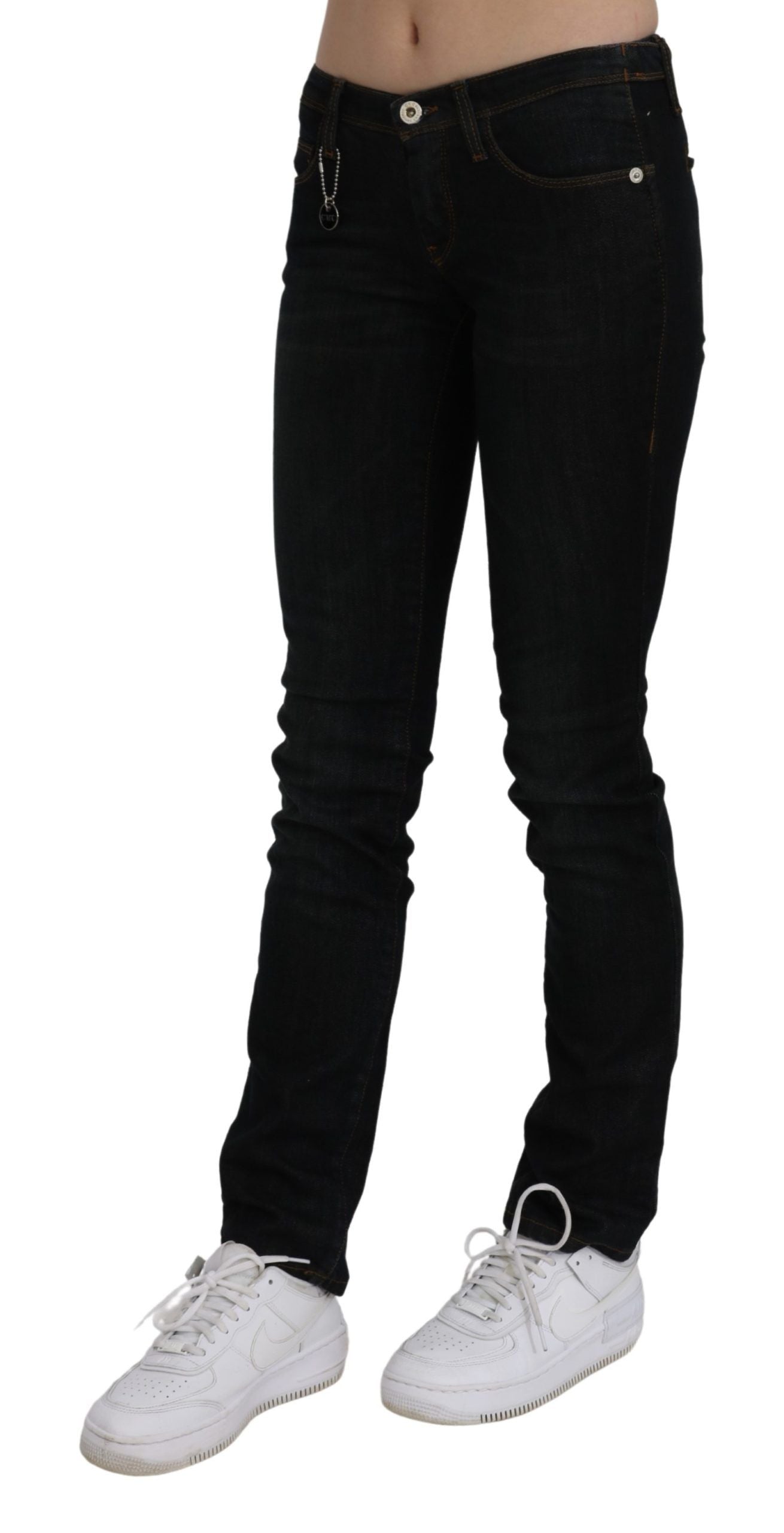 Costume National Chic black slim fit denim jeans with mid waist