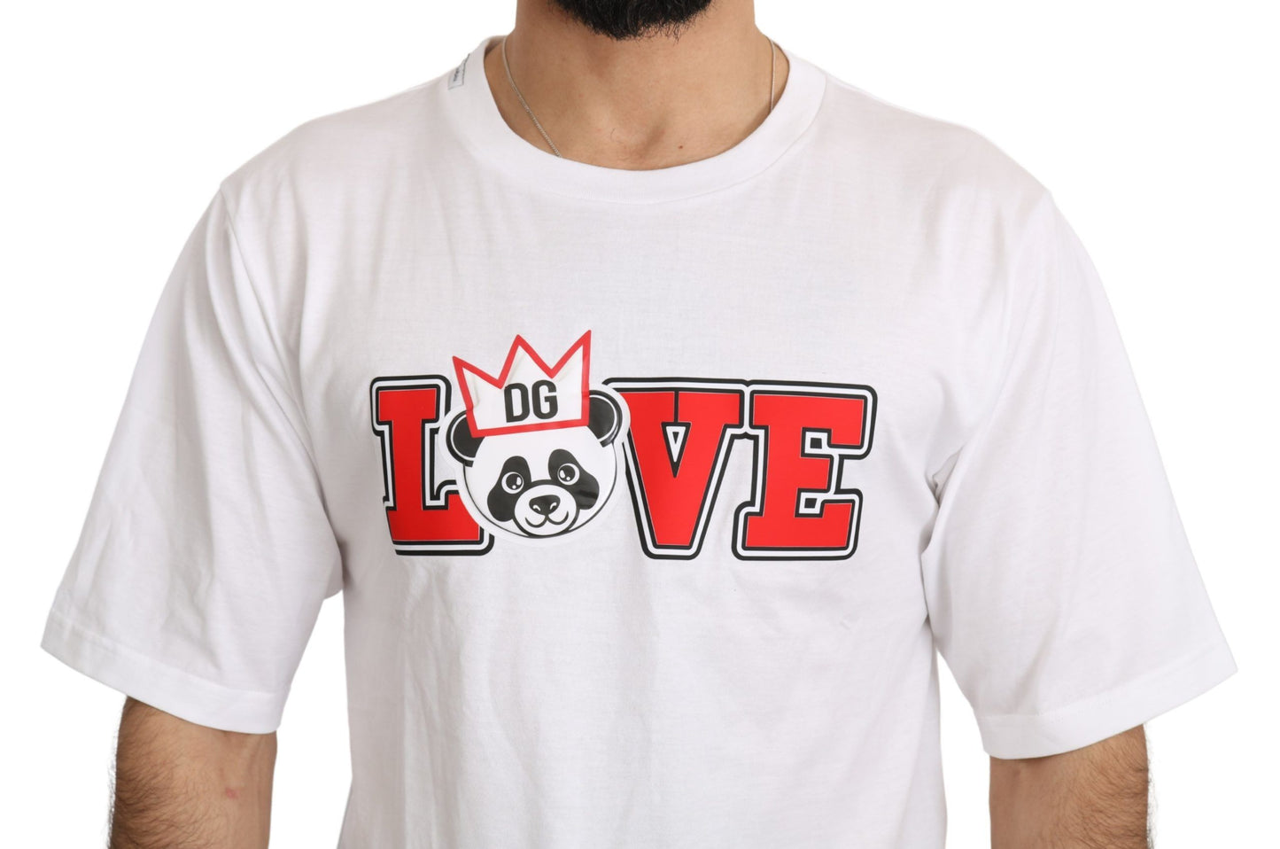 Dolce & Gabbana Panda Love Slim Fit Tee mit Rundhalsausschnitt