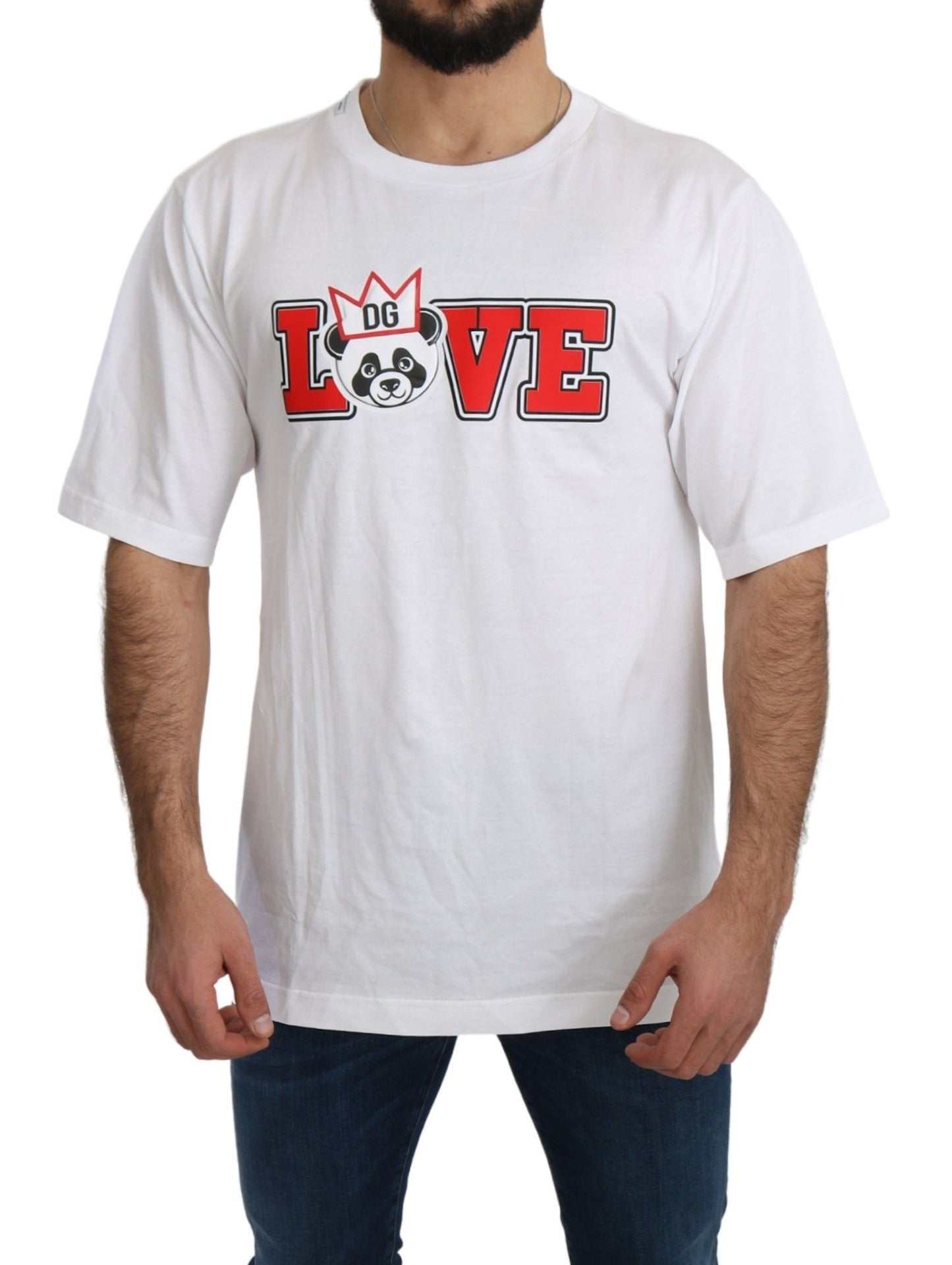 Dolce & Gabbana Panda Love Slim Fit Tee mit Rundhalsausschnitt