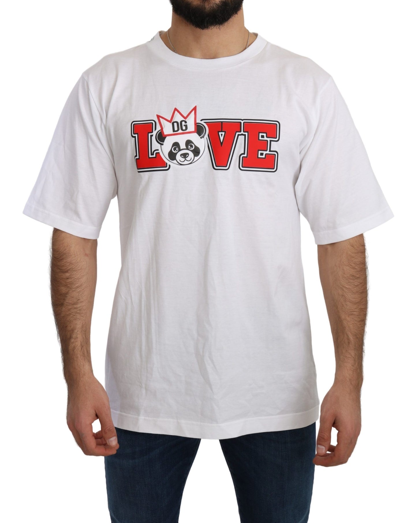 Dolce & Gabbana Panda Love Slim Fit Tee mit Rundhalsausschnitt