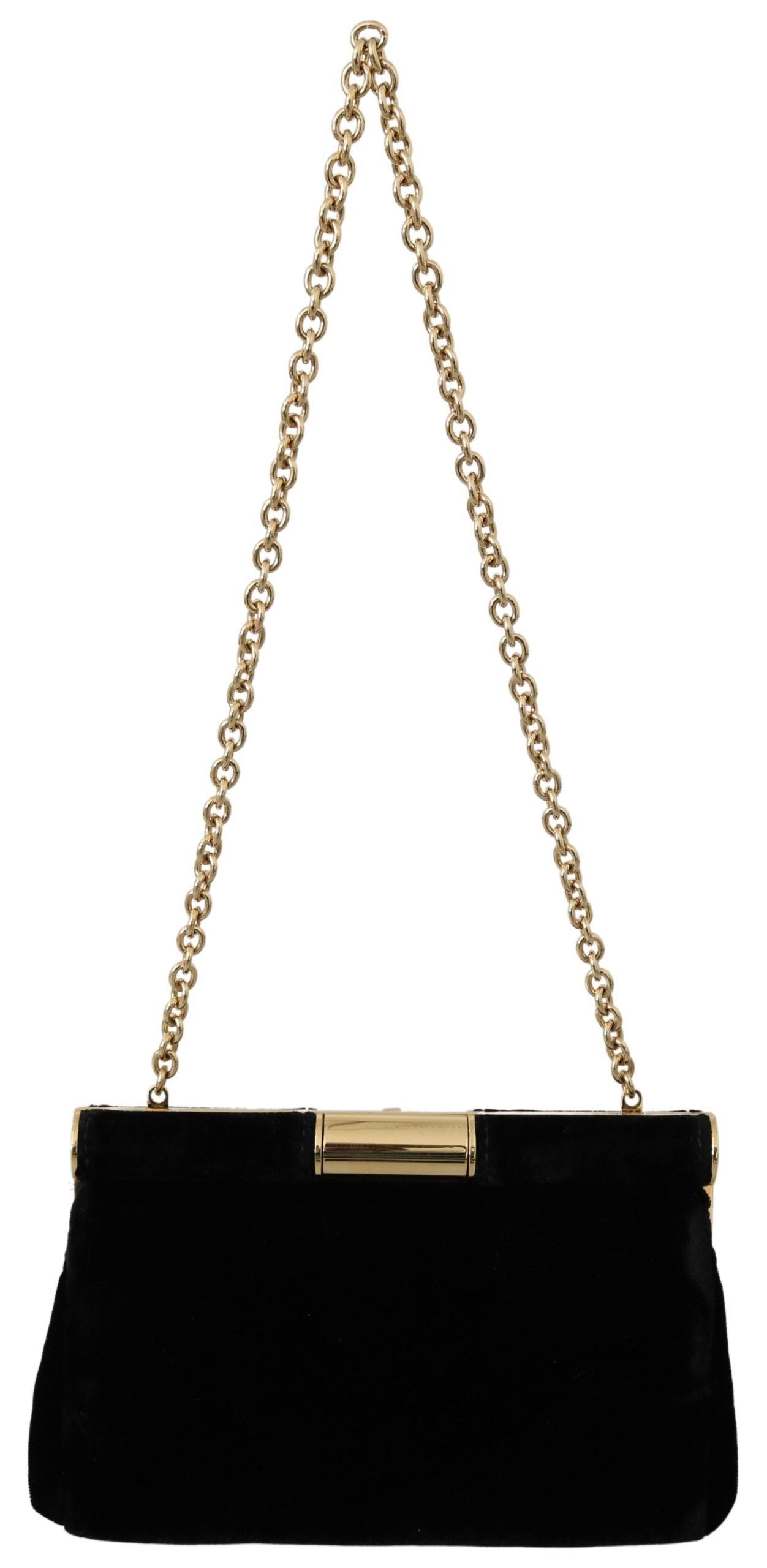 Dolce &amp; Gabbana Velvet Evening Party Crossbody Crystal Studs