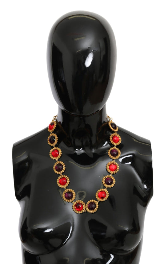 Dolce &amp; Gabbana Elegant statement necklace with crystal charm