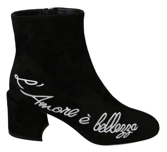 Dolce &amp; Gabbana Chic embroidered ankle boots