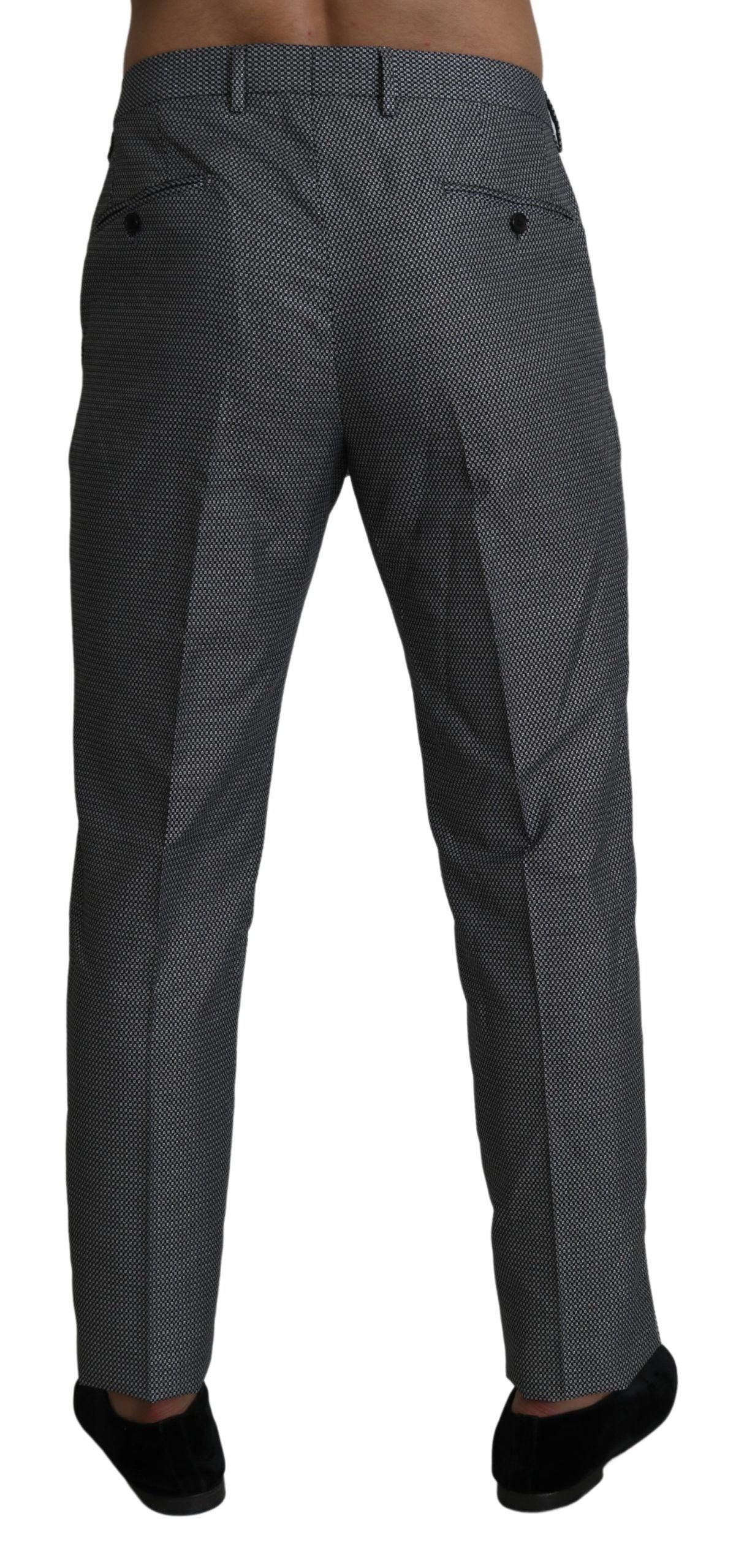 Dolce & Gabbana Elegante graue Slim Fit Kleiderhose