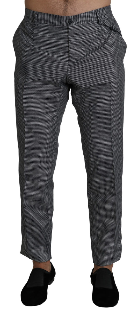 Dolce &amp; Gabbana Elegant Grey Slim Fit -mekkohousut