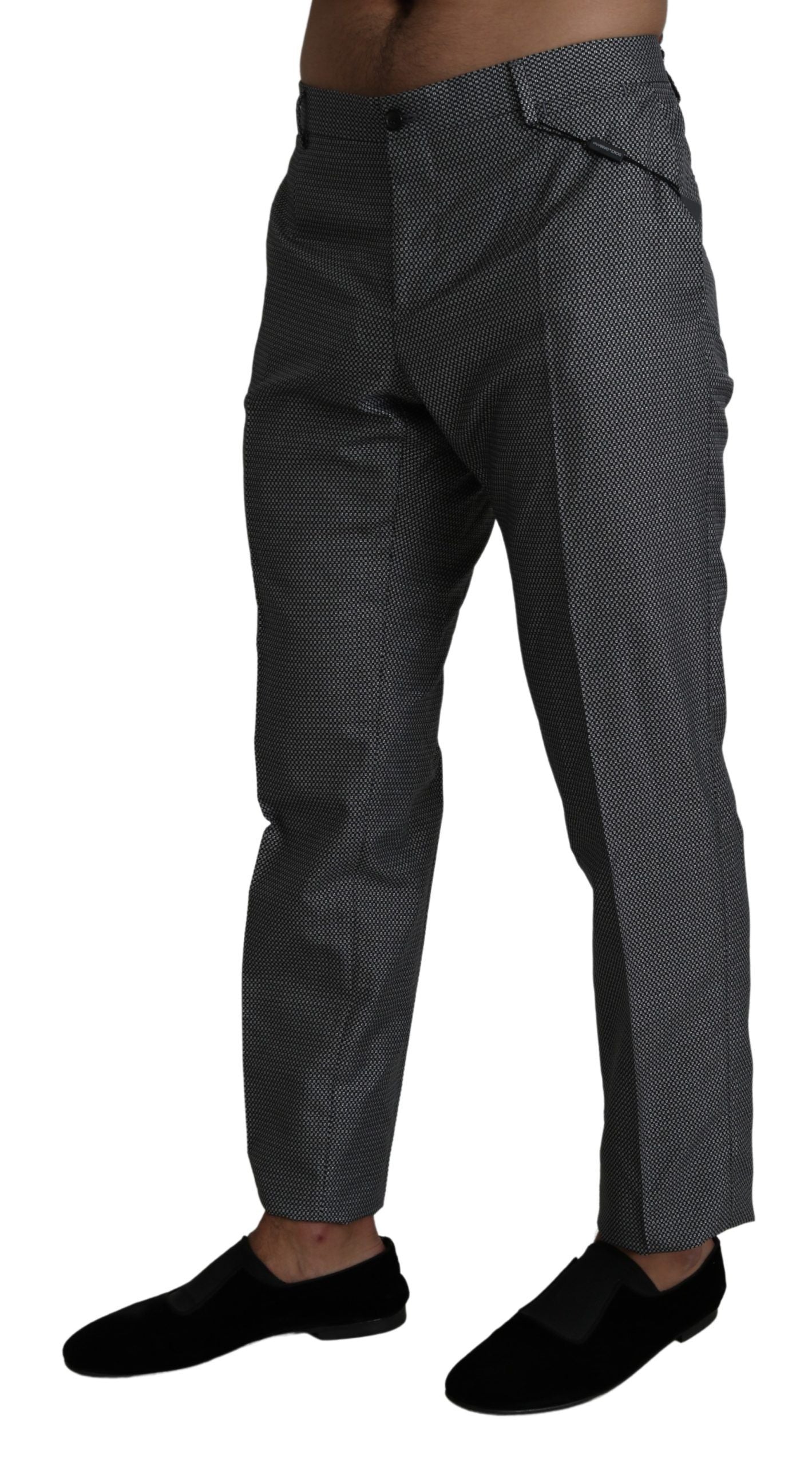 Dolce & Gabbana Elegante graue Slim Fit Kleiderhose