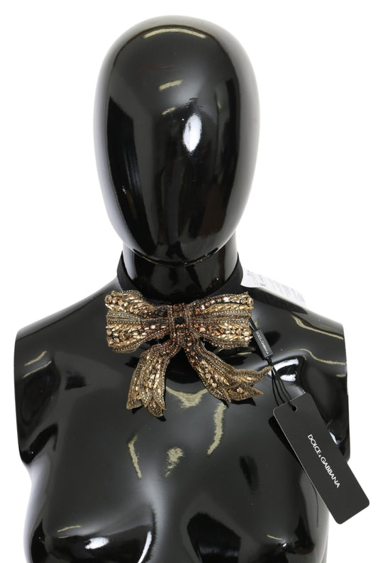 Dolce &amp; Gabbana Elegant Silk Bow Tie in Gold - Shine with Style