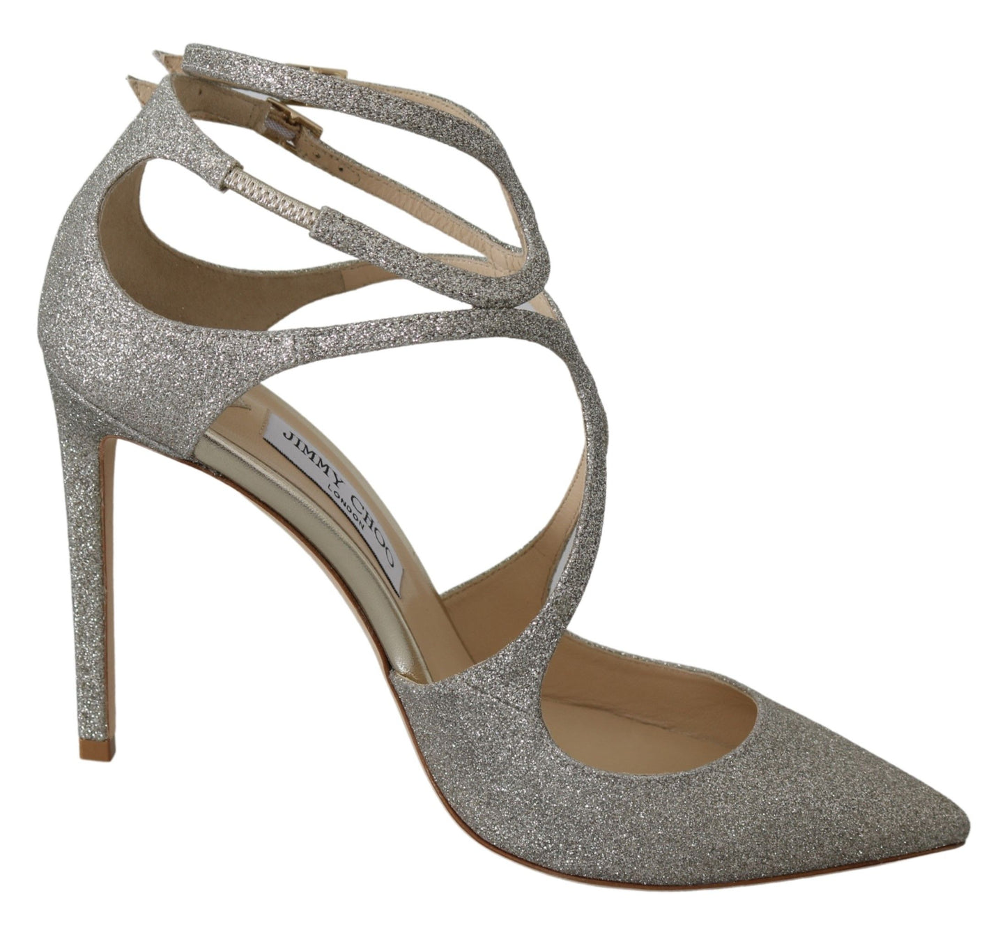 Jimmy Choo Platinum Ice Lancer -nahkapumput - hienostunut elegantti