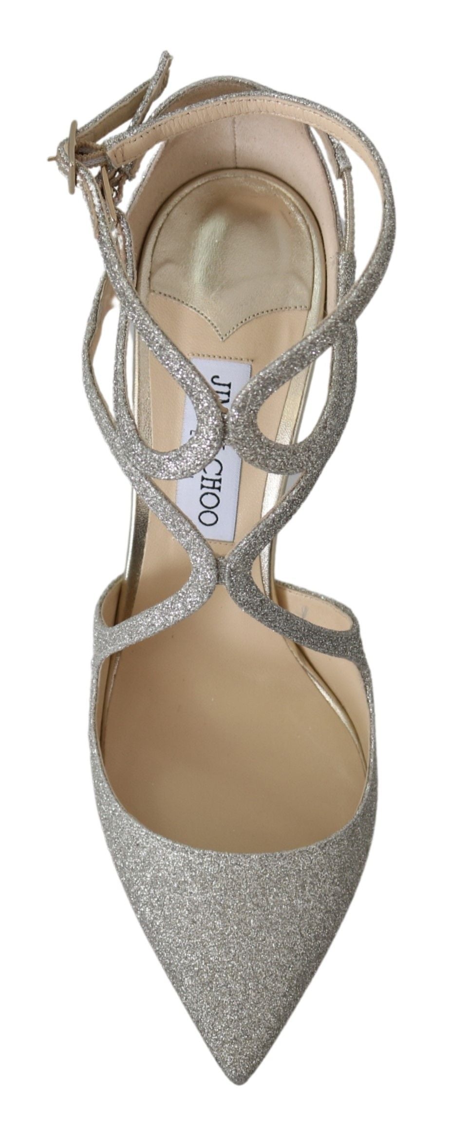 Jimmy Choo Platinum Ice Lancer -nahkapumput - hienostunut elegantti