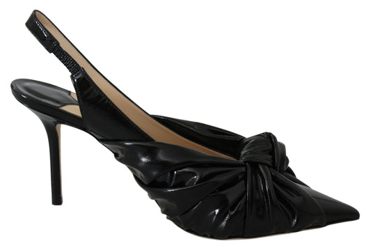 Jimmy Choo Elegant pumps in black leather with pointed toe