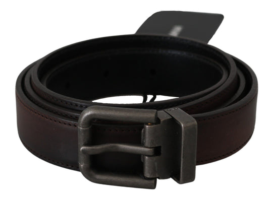 Dolce &amp; Gabbana Elegant leather belt in classic brown