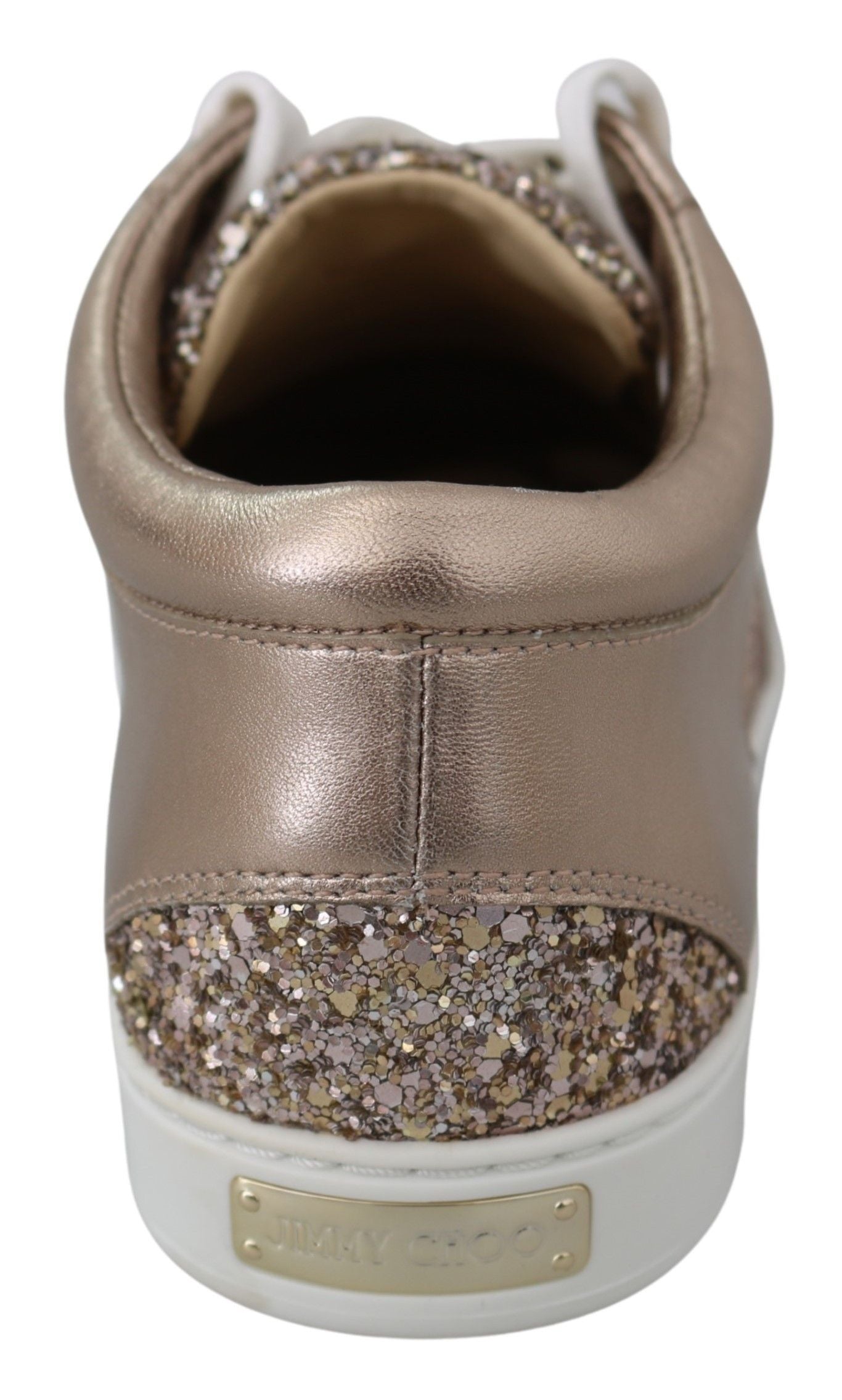 Jimmy Choo Ballet Pink Glitter -nahkaiset tennarit