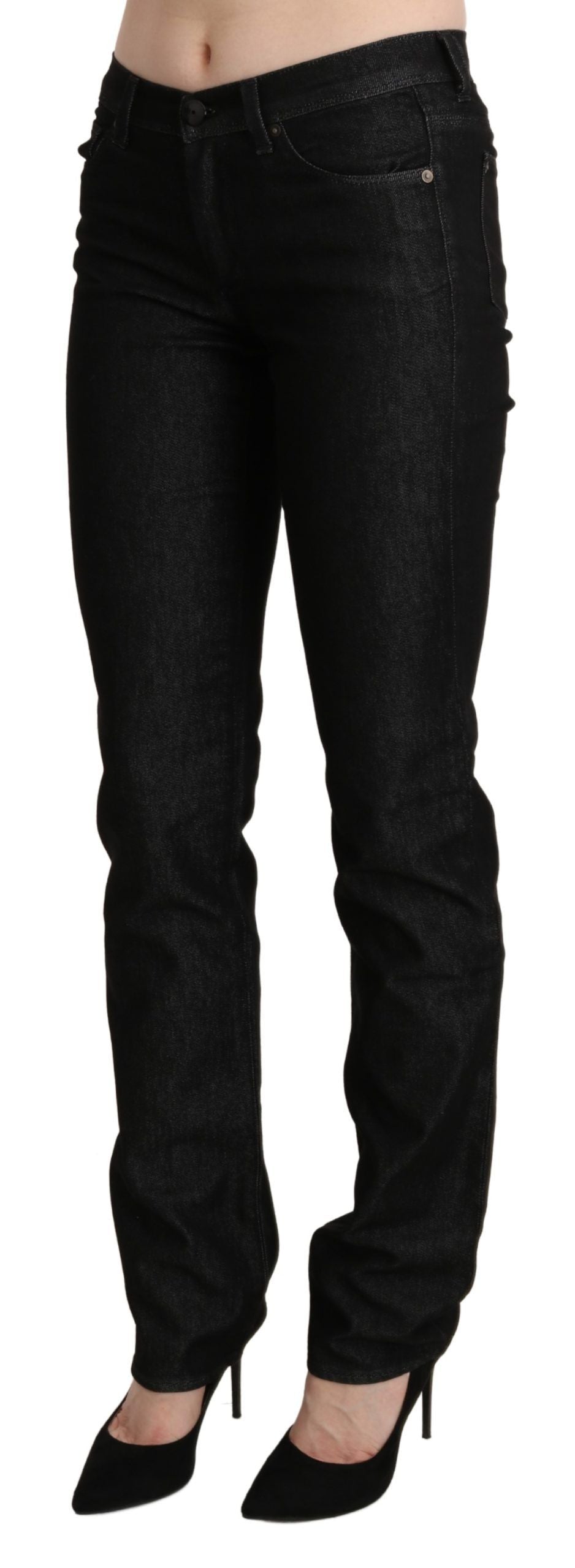 Ermanno Scervino Schicke schwarze Skinny Jeans mit mittlerer Taille