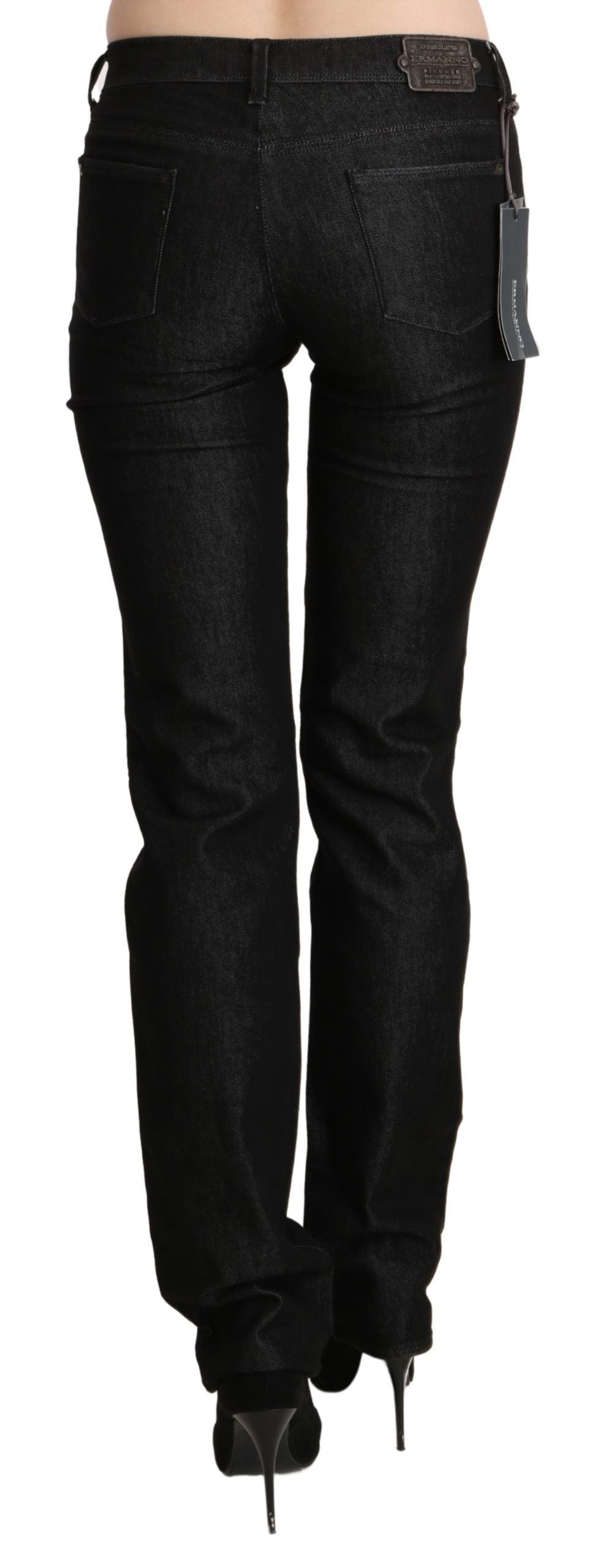 Ermanno Scervino Schicke schwarze Skinny Jeans mit mittlerer Taille