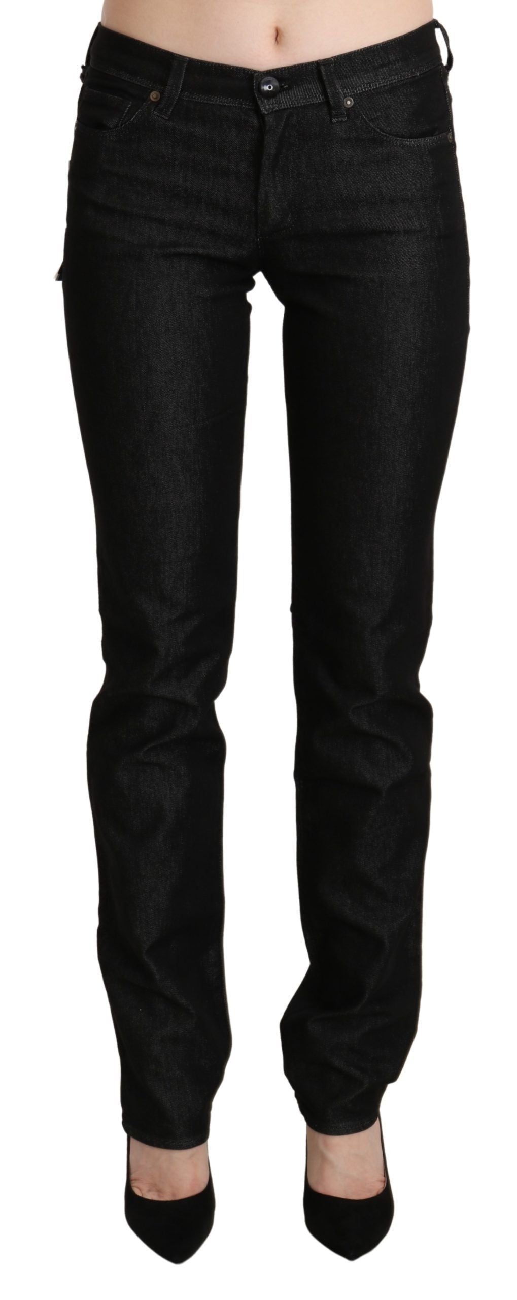 Ermanno Scervino Schicke schwarze Skinny Jeans mit mittlerer Taille