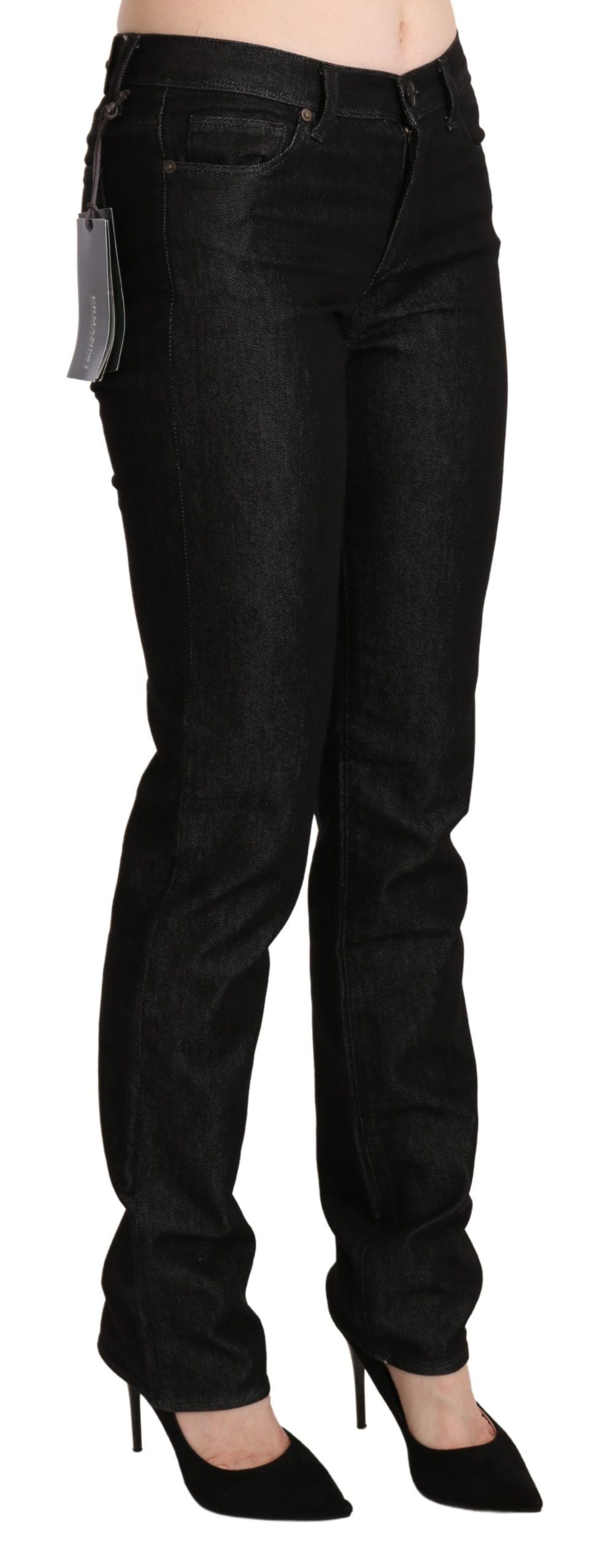 Ermanno Scervino Schicke schwarze Skinny Jeans mit mittlerer Taille